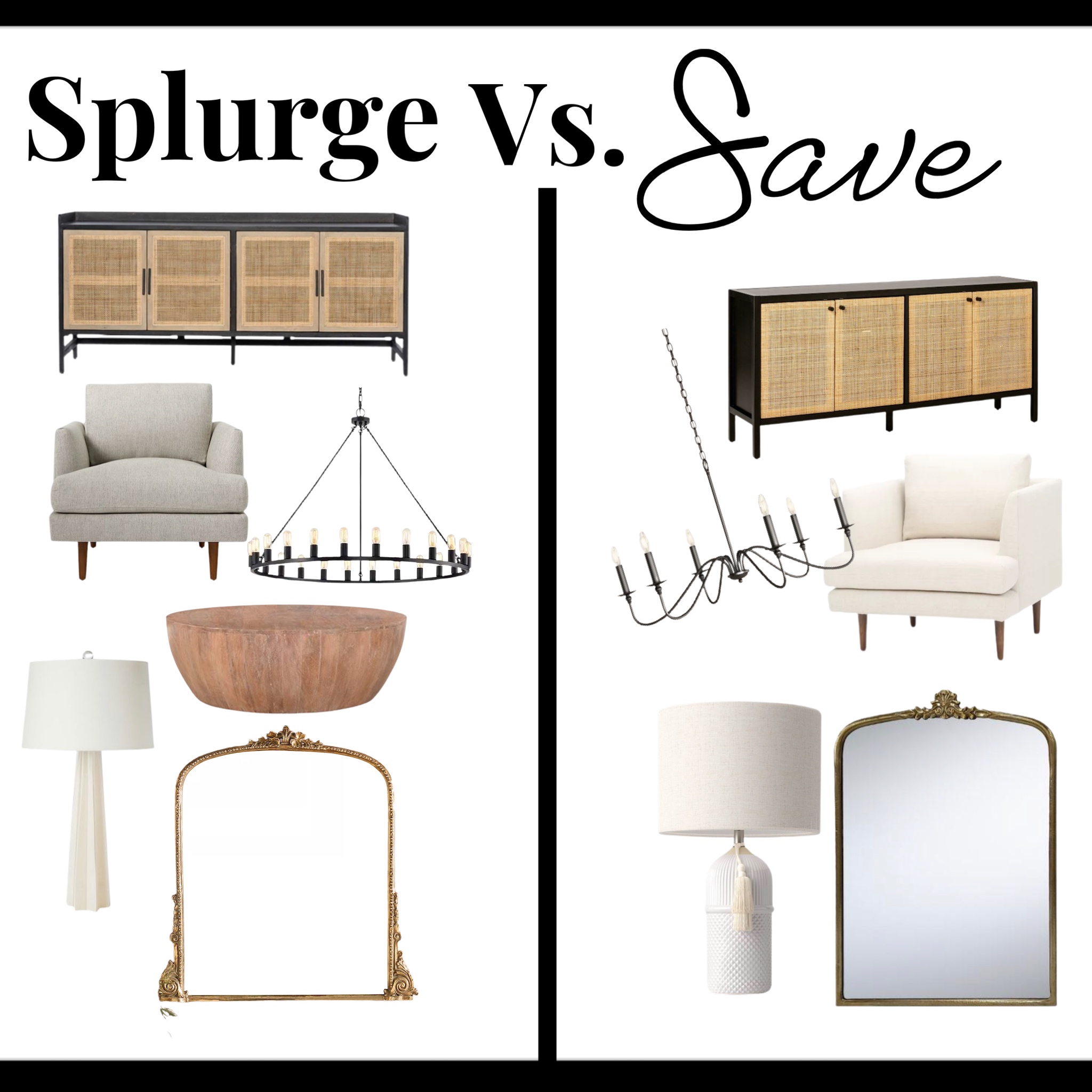 Modern Decor Inspo Splurge Vs. Steal Edition